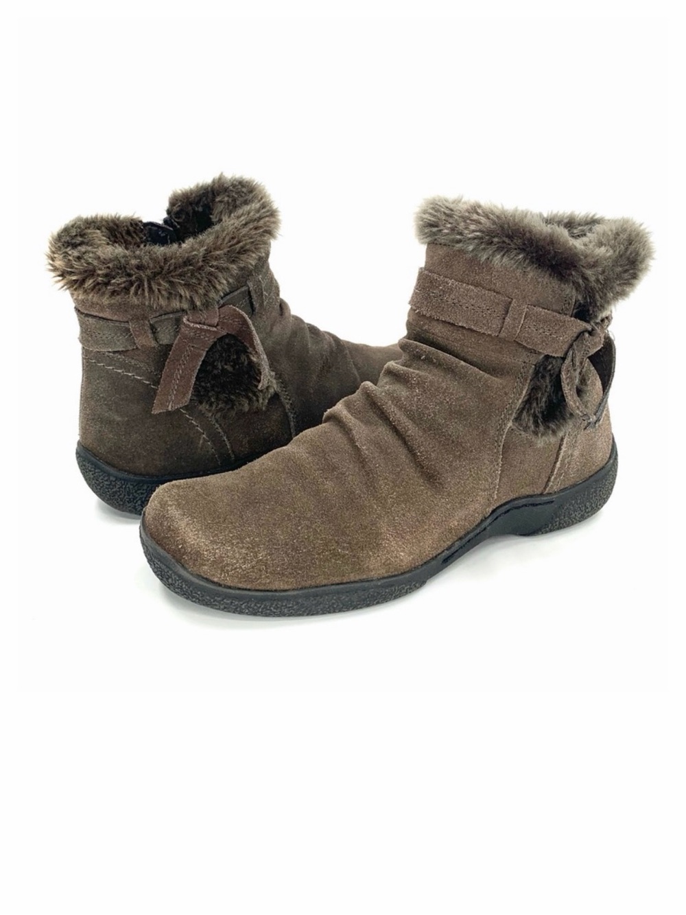 Winter Boots by BareTraps Ellea Suede Leather Winter Boots Size 8 Brown
